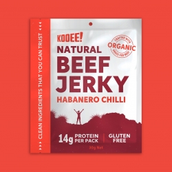 Kooee Natural Beef Jerky- Habanero Chilli 30g (10)