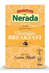 Nerada Australian Breakfast Teabags with Lemon Myrtle 5x50