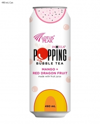 LP Pop Bubble Tea Mango & Dragon Fruit 490ml (24)