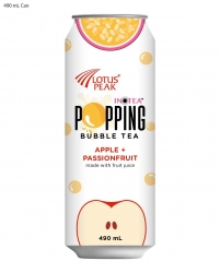 LP Pop  Bubble Tea Apple & P/fruit 490ml (24)