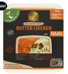 Coco Earth Butter Chicken with Naan Ready Meals 360g (4)