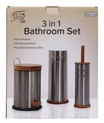 Eco Basics Toilet Set & Roll Holder - Stainless Steel (4)