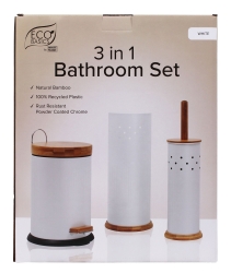 Eco Basics 3 in 1 Bathroom Set - White