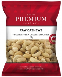 Premium Choice Raw Cashews W320 12x125g