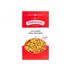 Premium Choice Coloured Rice Crackers 12x200g